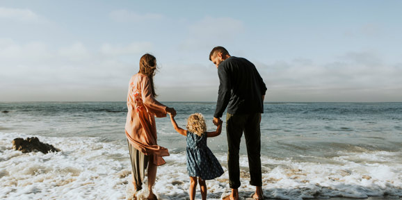 Tal Y Fan Local Area Happy Family Beach