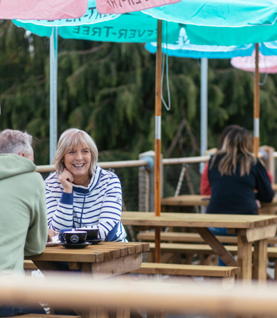 Devon Hills Couple Sat Outside At The Hive