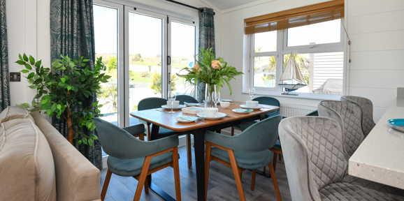 Wessex Dune, dining table at The Warren