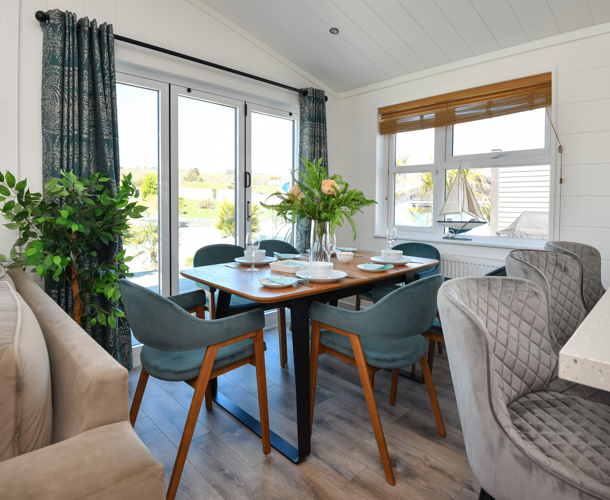 Wessex Dune, dining table at The Warren