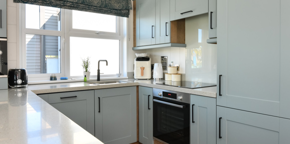 Wessex Dune, kitchen at The Warren