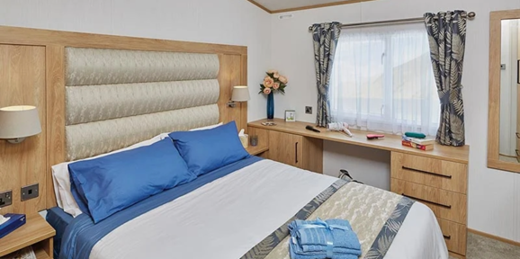 Carnaby Chantry, master bedroom at Brokerswood