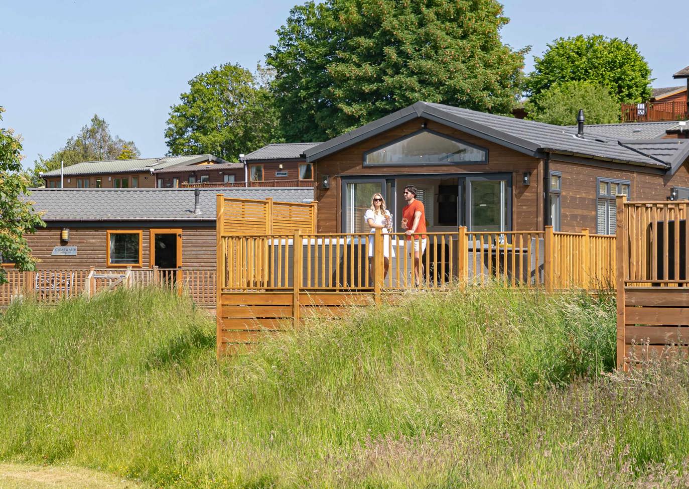 Devon Hills Couple On Decking Standing