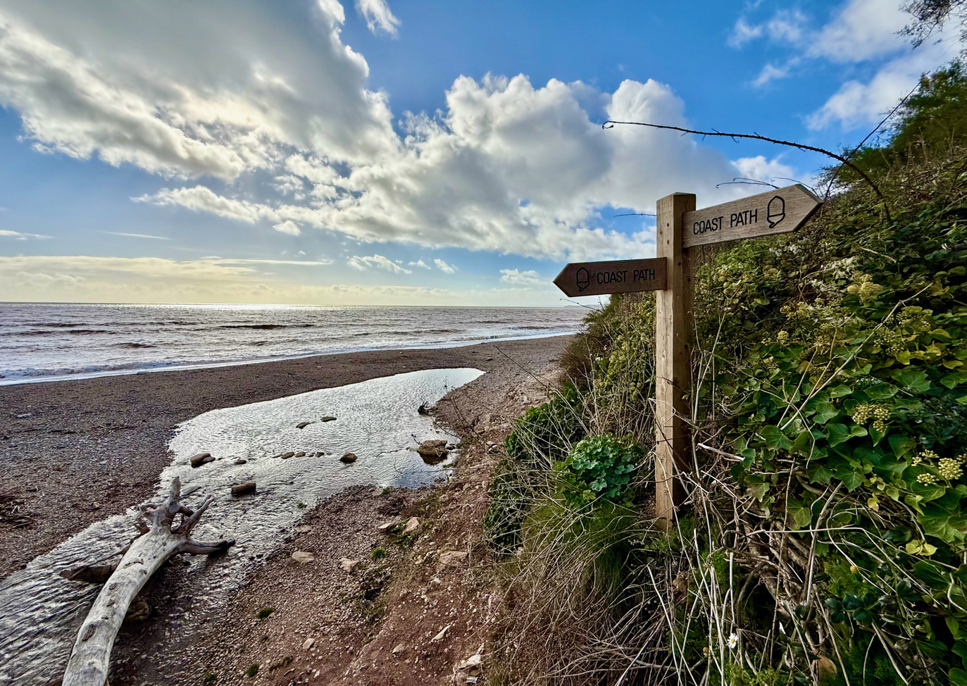 Devon winter walk on the coast