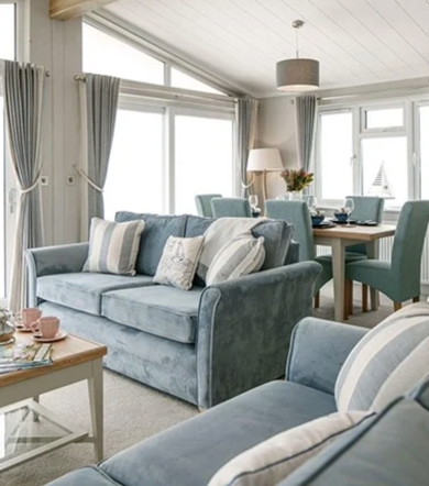 Wessex Contemporary, lounge with sofas at Finlake