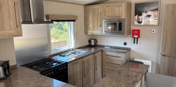 Carnaby Helmsley Lodge, kitchen at Finlake