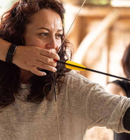 Brokerswood lady Doing Archery