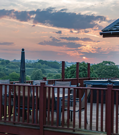 Devon Hills Overview Lodge In Evening