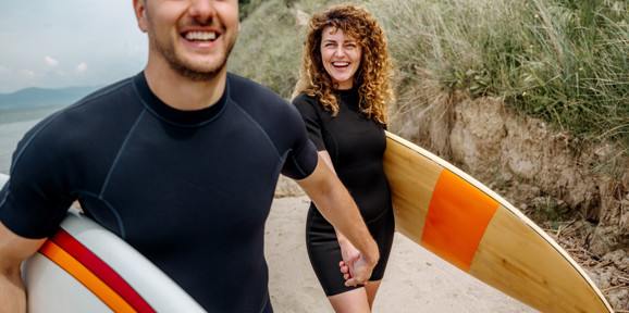 The Warren Local Area Surfers Holding Hands