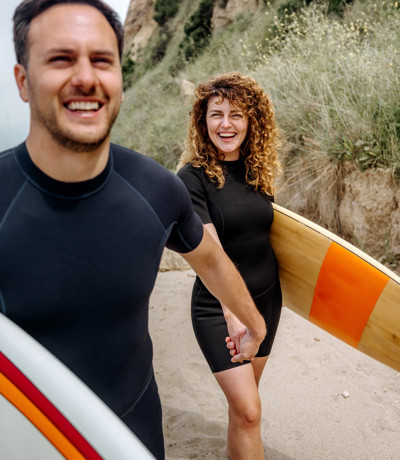 The Warren Local Area Surfers Holding Hands