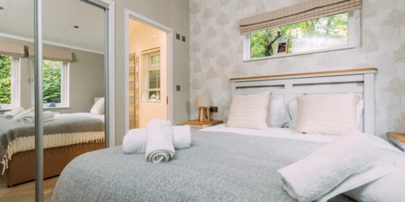 Wessex Contemporary, master bedroom at Brokerswood