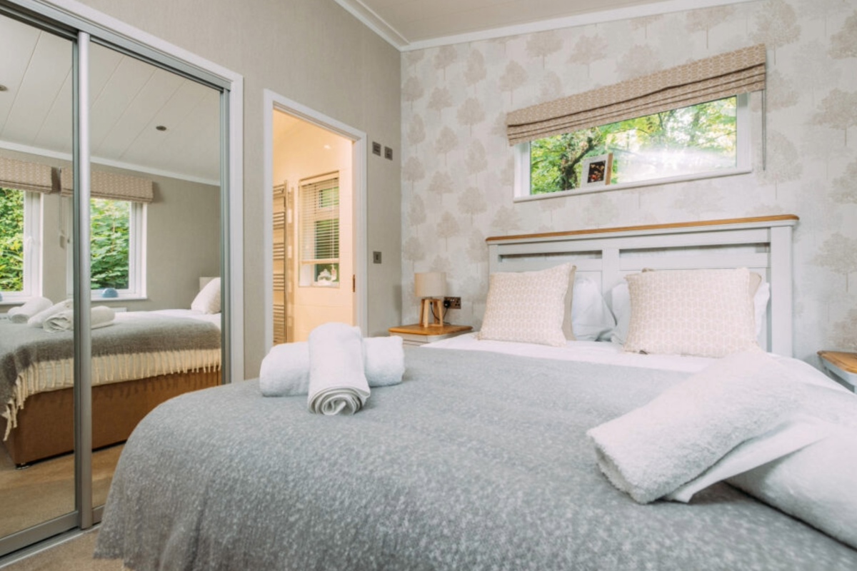 Wessex Contemporary, master bedroom at Brokerswood