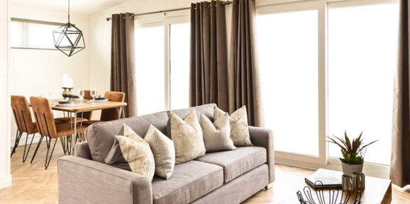 Prestige Dovecote, open plan living space at Delamere