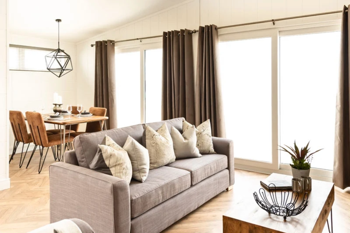 Prestige Dovecote, open plan living space at Delamere