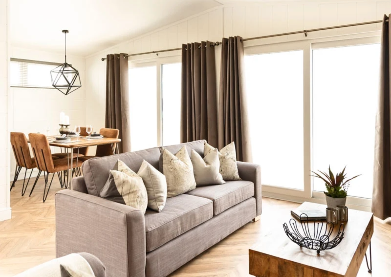 Prestige Dovecote, open plan living space at Delamere