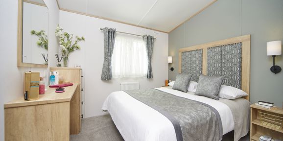 Carnaby Silverdale, master bedroom at Brokerswood