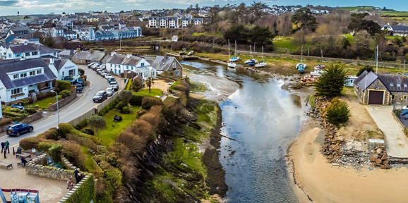 Crugan Local Area River Soch Estuary In Abersoch