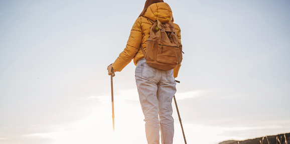 Tal Y Fan Local Area Woman Hiking