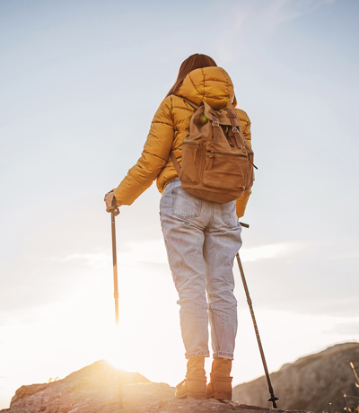Tal Y Fan Local Area Woman Hiking