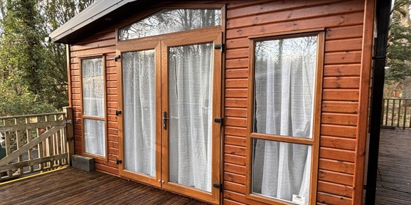 Carnaby Stamford, front decking at Brokerswood