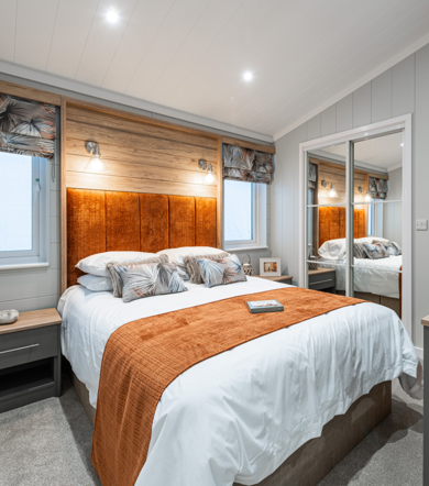 Omar Westfield, bedroom double bed at Talyfan