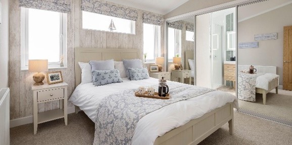 Wessex Contemporary, master bedroom at Brokerswood