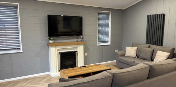 Prestige Dovecote, living room at Brokerswood