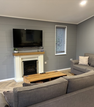 Prestige Dovecote, living room at Brokerswood