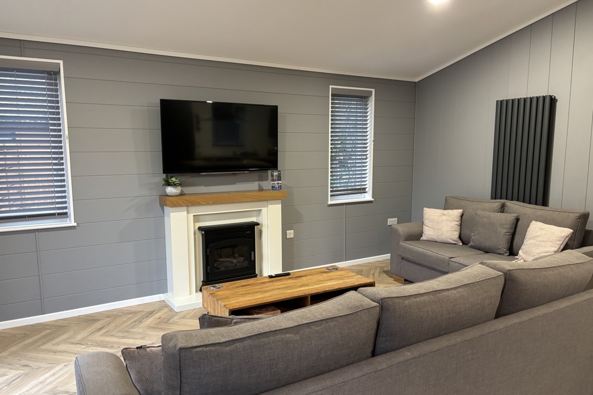 Prestige Dovecote, living room at Brokerswood