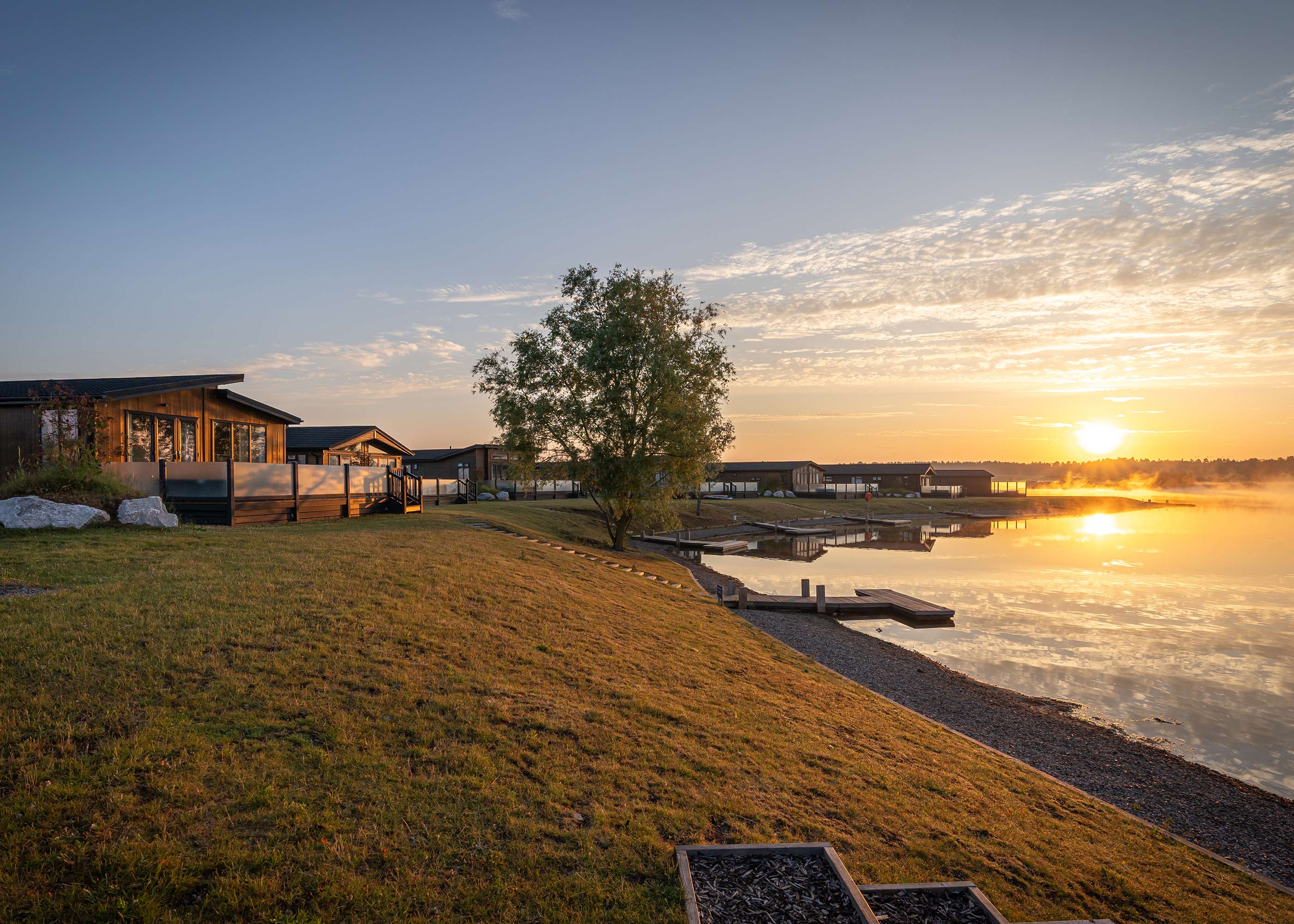 Delamere Lodges At Sunset