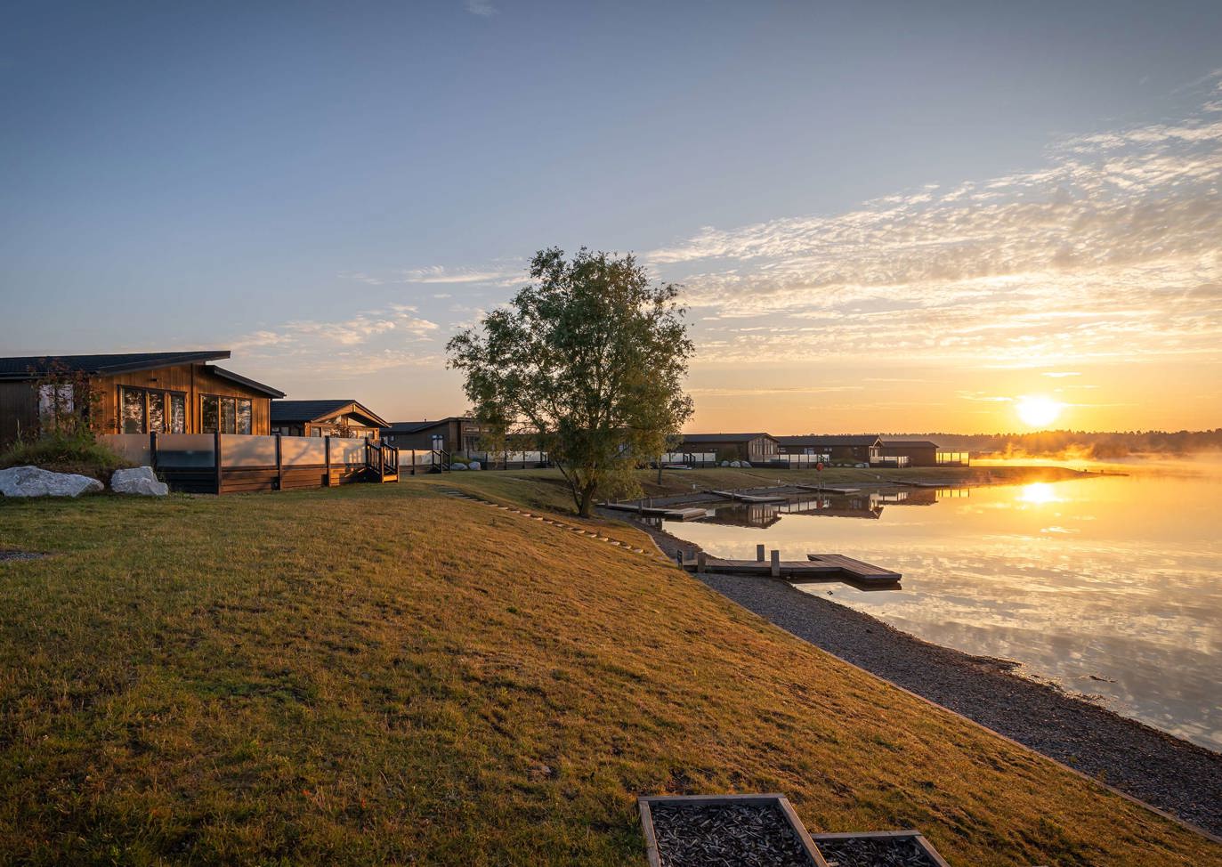 Delamere Lodges At Sunset