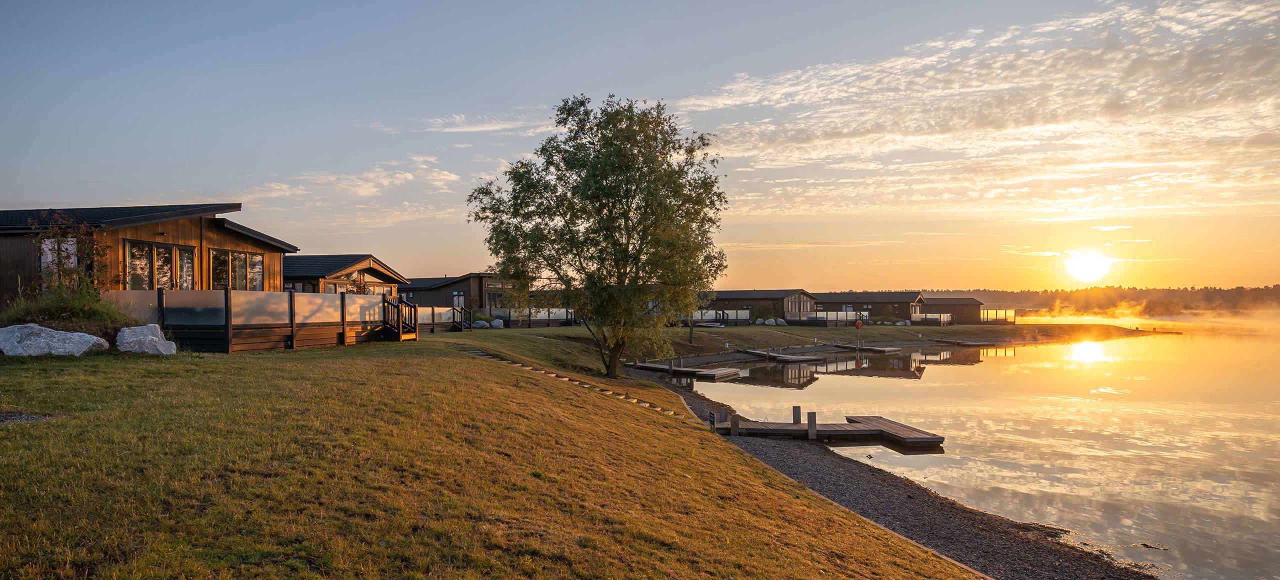 Delamere Lodges At Sunset