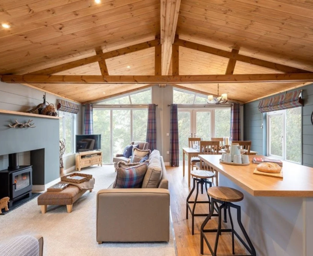 Prestige Foresters, main living area at Brokerswood