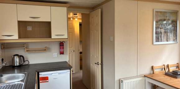 Carnaby Casablanca, kitchen and doorway at Dartmoor View