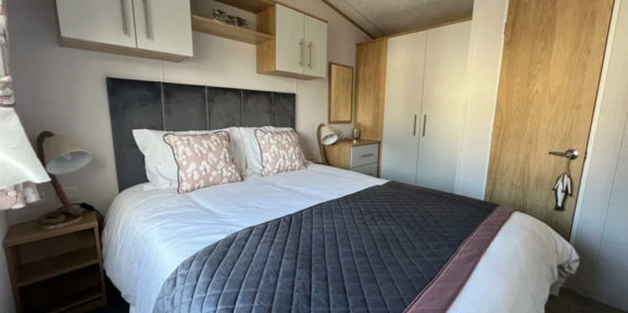 Carnaby Silverdale, master bedroom at Talyfan