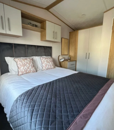 Carnaby Silverdale, master bedroom at Talyfan