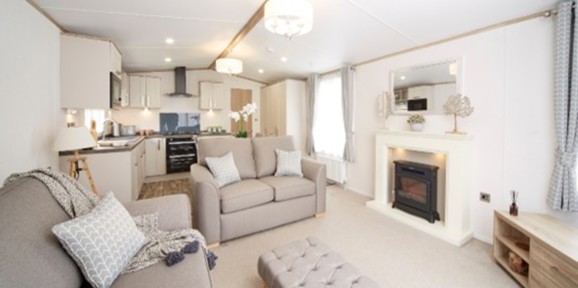 Sunseeker Supreme, living room at Brokerswood