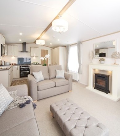 Sunseeker Supreme, living room at Brokerswood