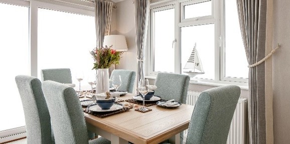 Wessex Contemporary, dining table at Brokerswood