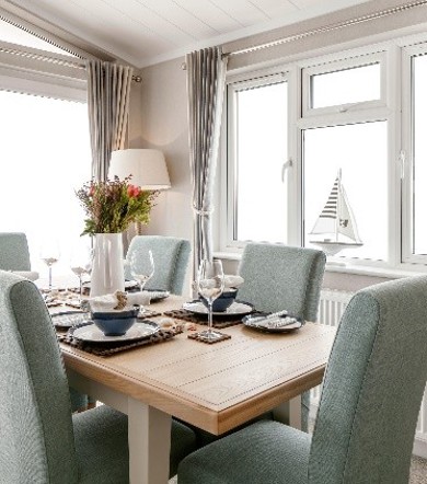 Wessex Contemporary, dining table at Brokerswood