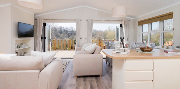 Wessex Classic, open patio doors at Delamere