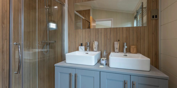 Wessex Contemporary bathroom cabinets at The Warren