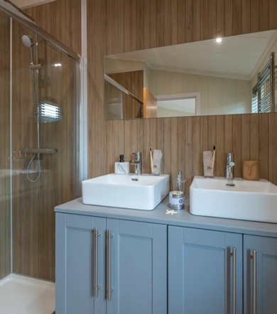 Wessex Contemporary bathroom cabinets at The Warren
