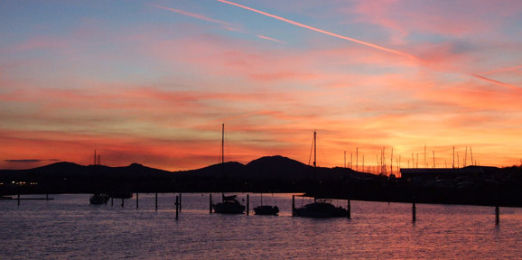 Crugan Local Area Sunset Over Pwllheli Harbour