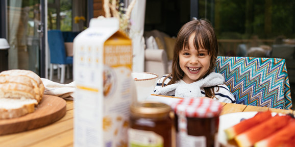 Brokerswood Toddler Eating Breakfast