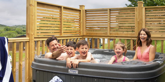 Devon Hills Family In The Hot Tub