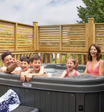 Devon Hills Family In The Hot Tub