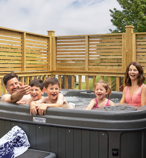 Devon Hills Family In The Hot Tub