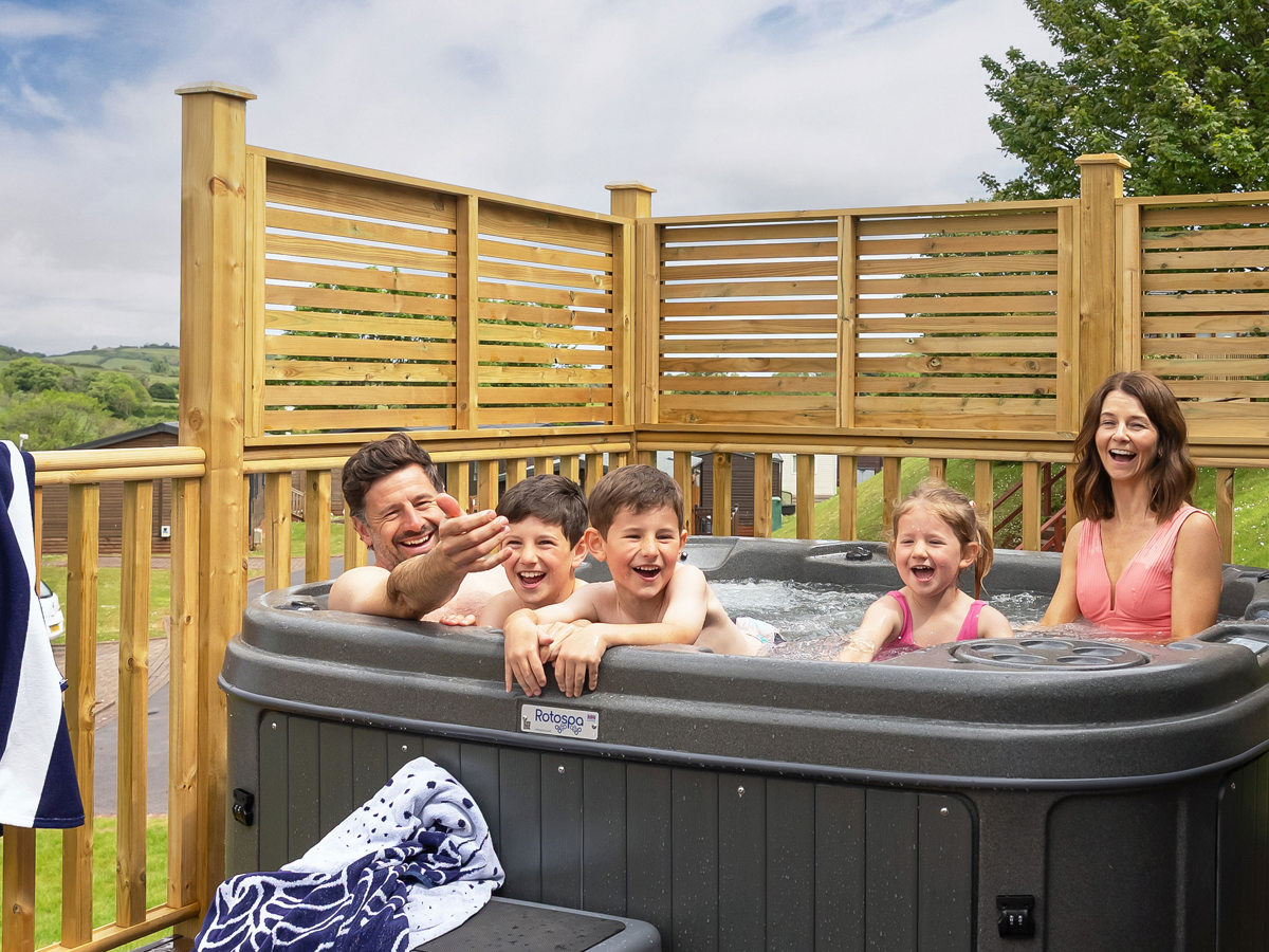 Devon Hills Family In The Hot Tub