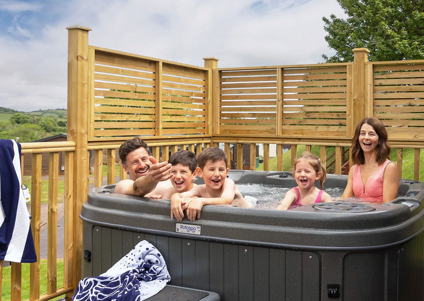 Devon Hills Family In The Hot Tub